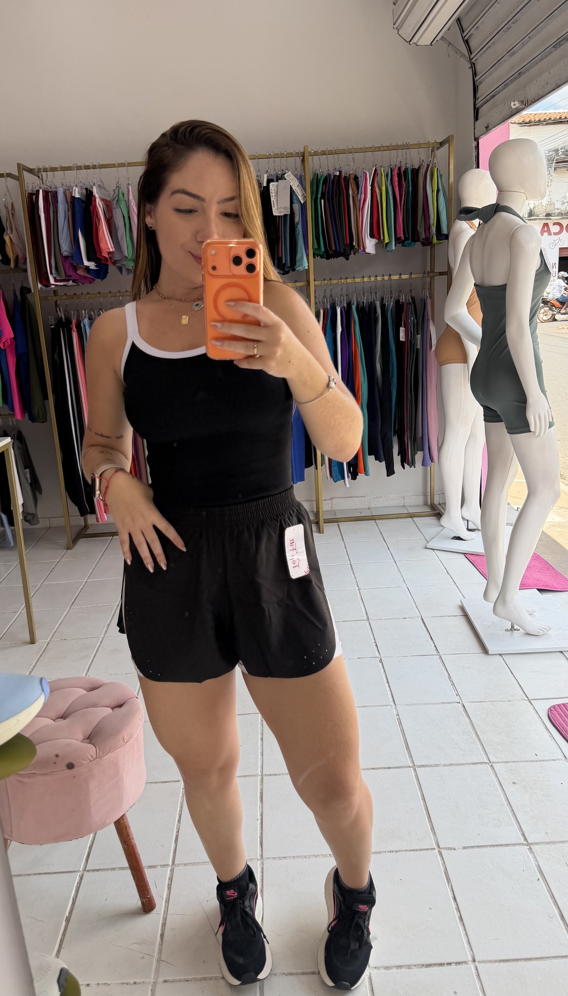 Short duplo tactel + poliamida