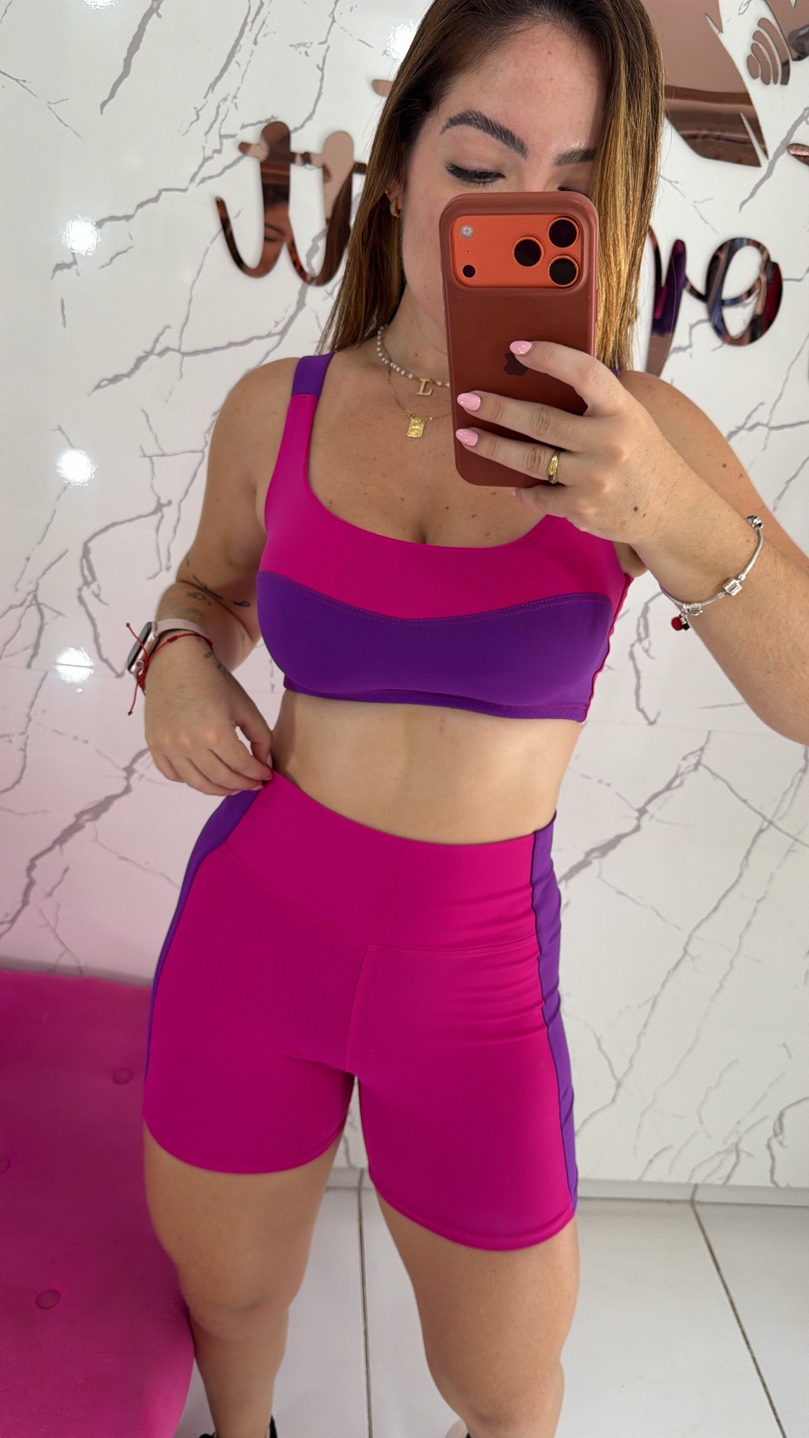 Conjunto bicolor poliamida