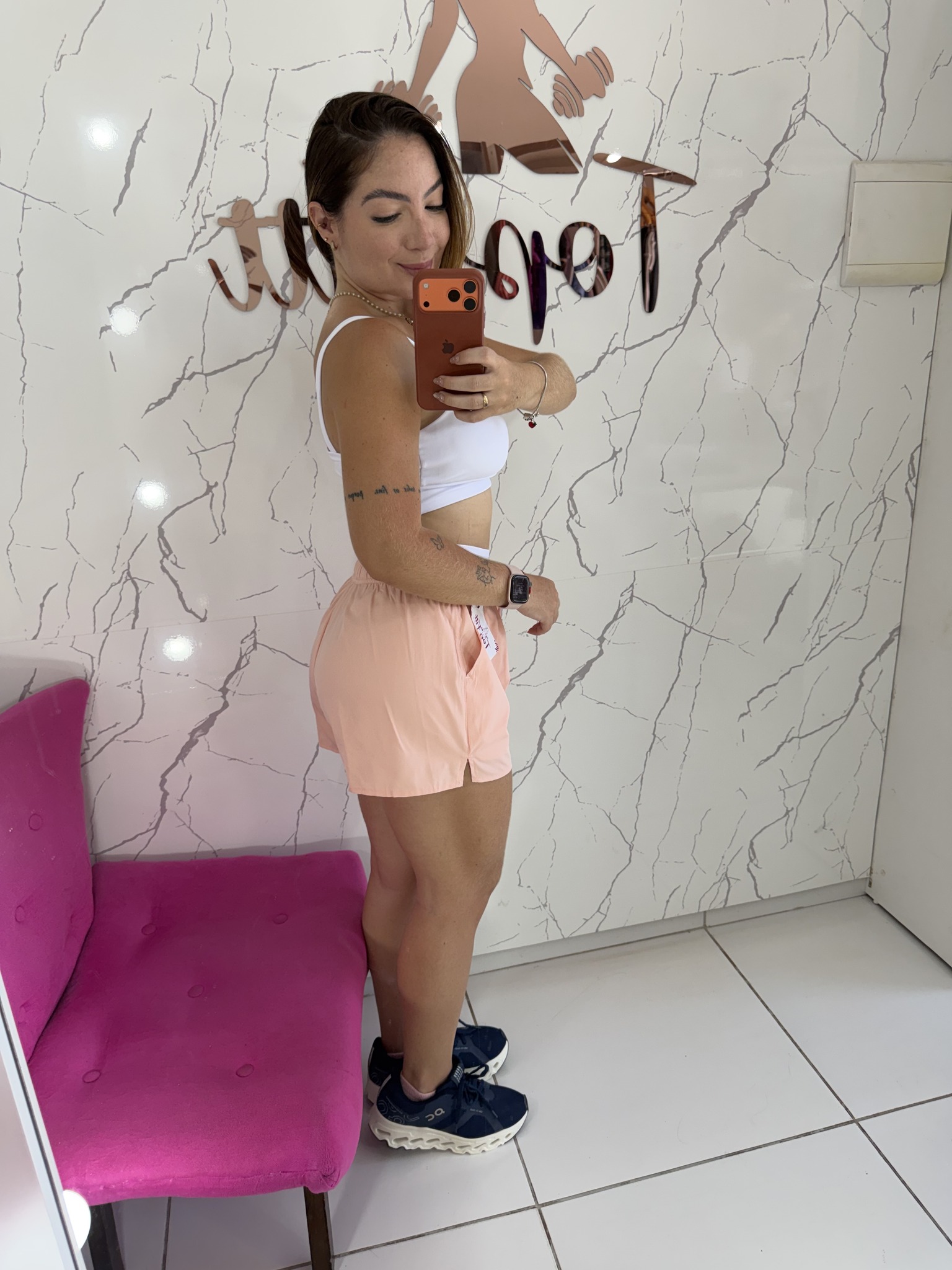 Short duplo poliamida tactel importado