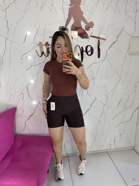 Blusas compressão + short poliamida